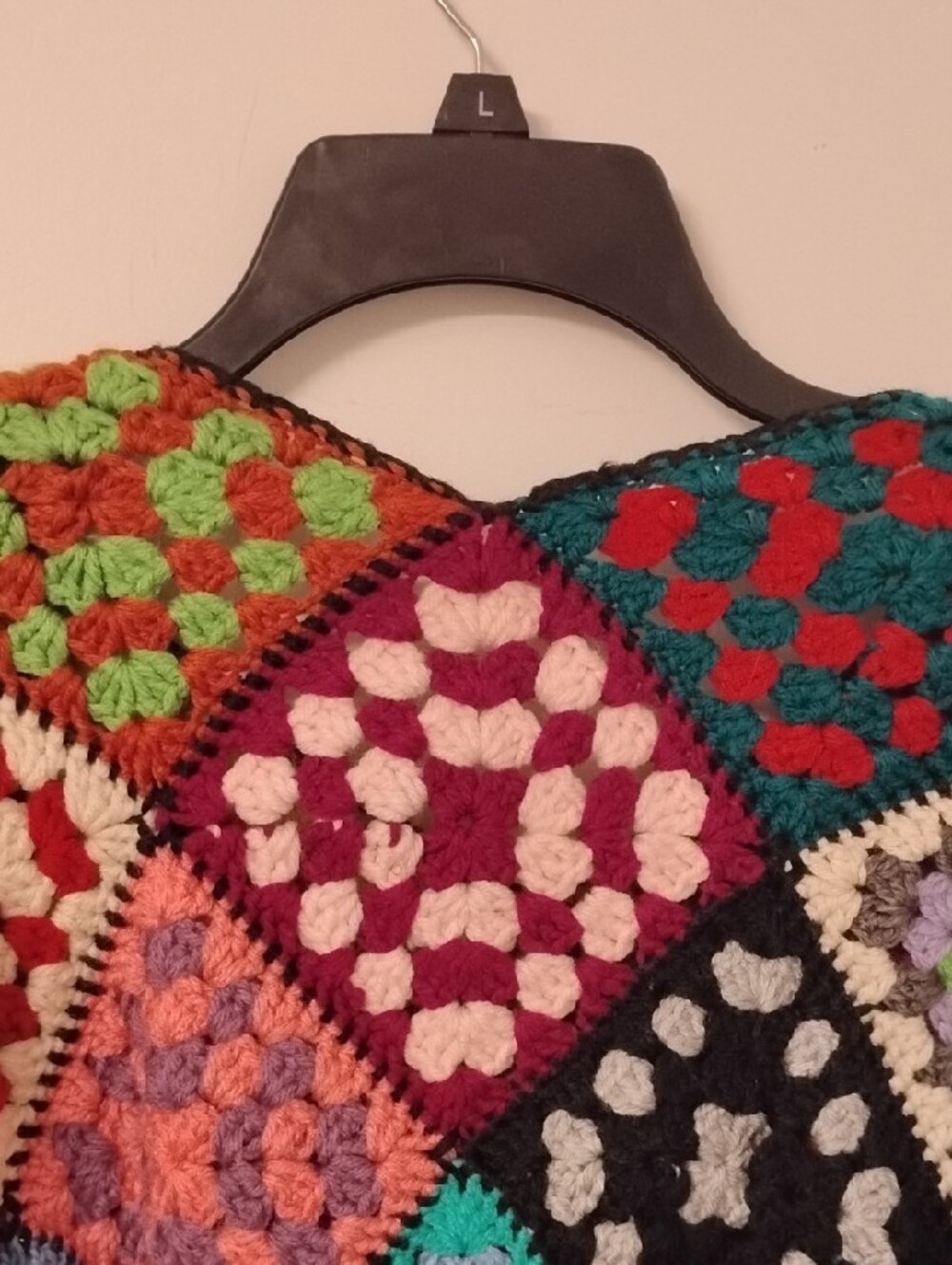 Multicolor Patchwork Crochet Sweater Tunic - Women - Picture 6 of 12